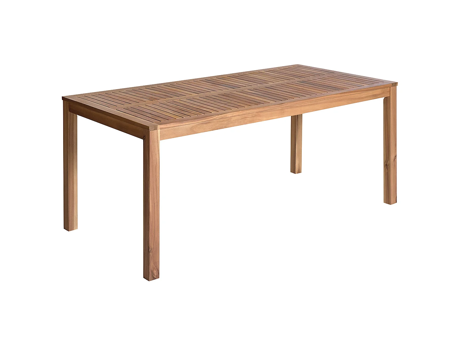 Table de salle à manger de jardin OMBRIANO 180 cm 90 cm Bois d'acacia certifié Marron clair