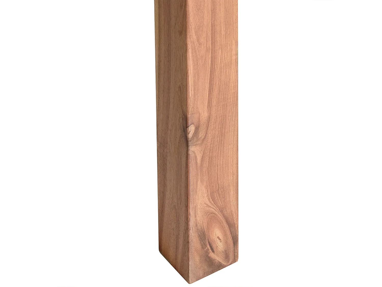 Table de salle à manger de jardin OMBRIANO 180 cm 90 cm Bois d'acacia certifié Marron clair