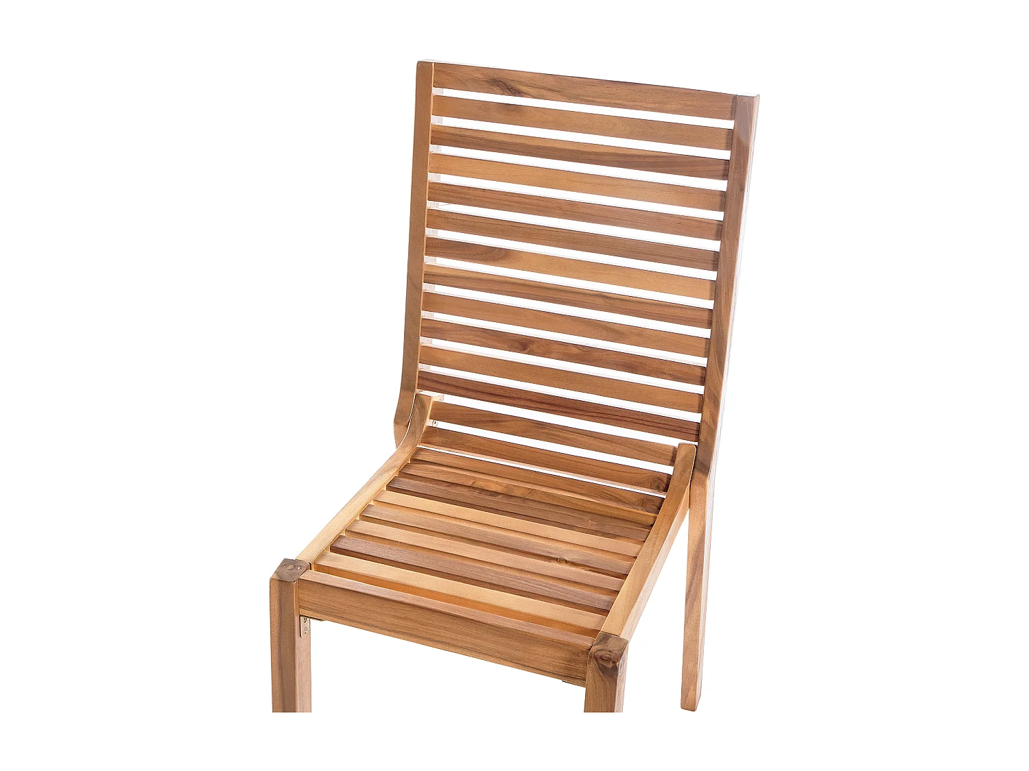 Gartenstuhl 4er Set OMBRIANO zertifiziertes Akazienholz Hellbraun