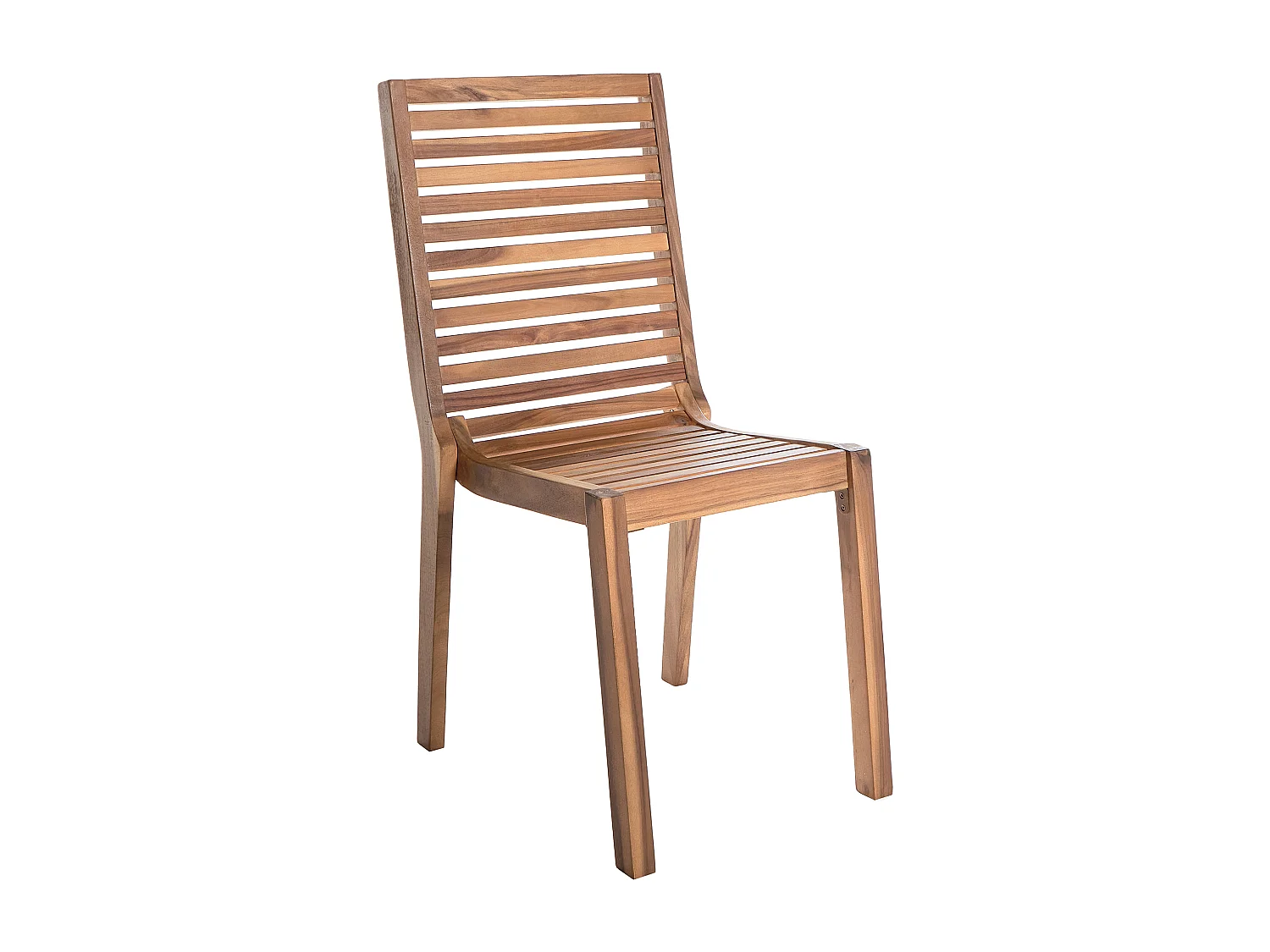 Lot de 4 chaises de jardin OMBRIANO Bois d'acacia certifié Marron clair