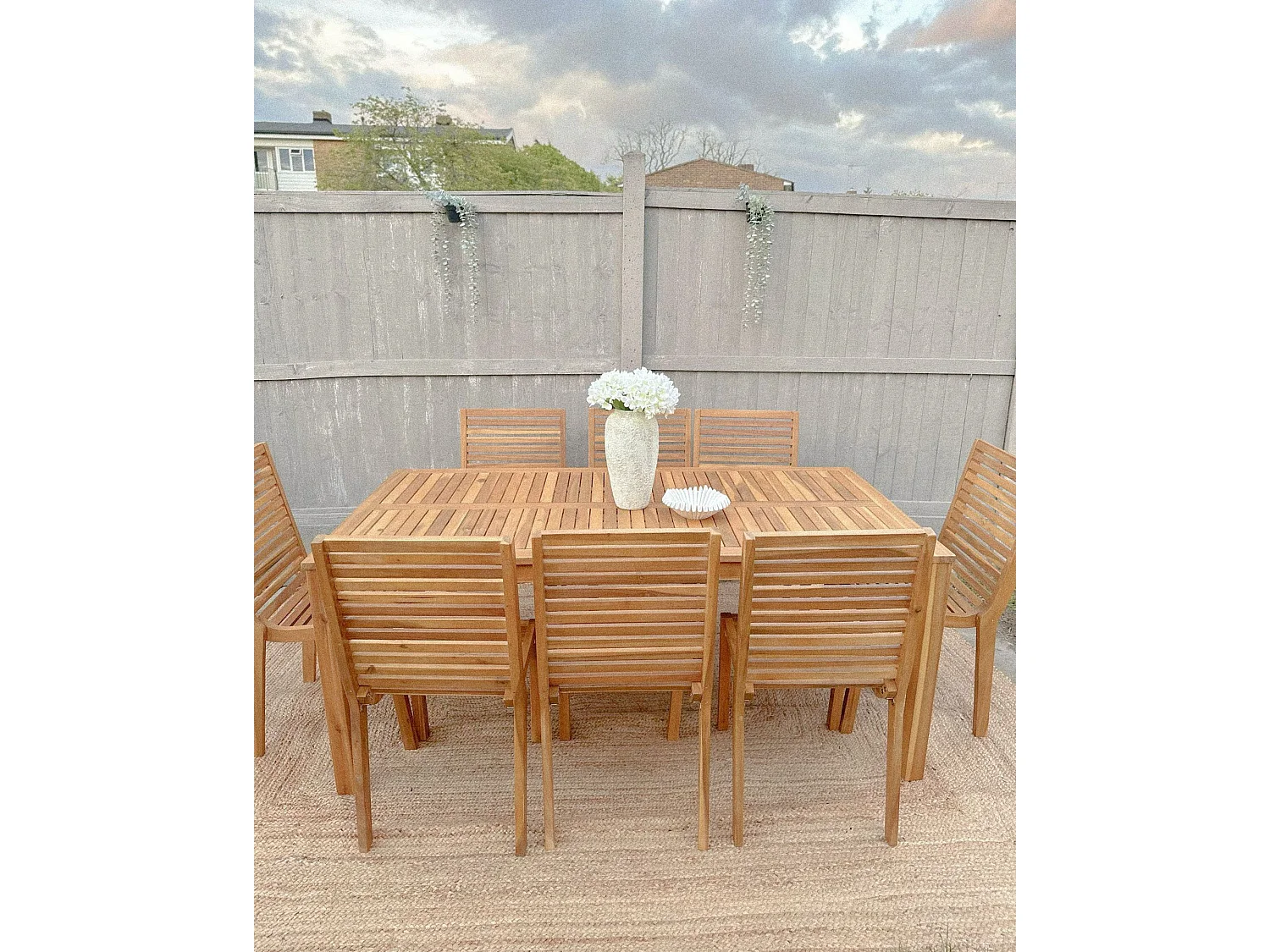 Set di 4 sedie da giardino OMBRIANO Legno di acacia certificato Marrone chiaro