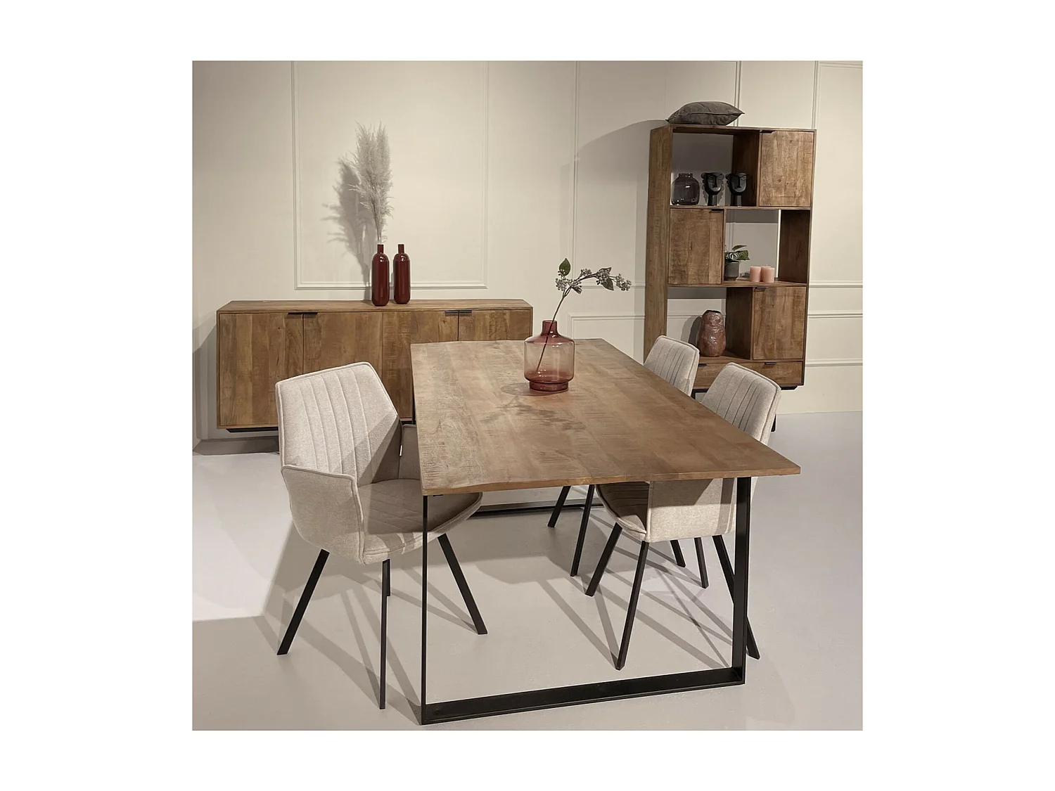 BILBAO-Mesa de comedor 8 personas 200 cm en madera maciza