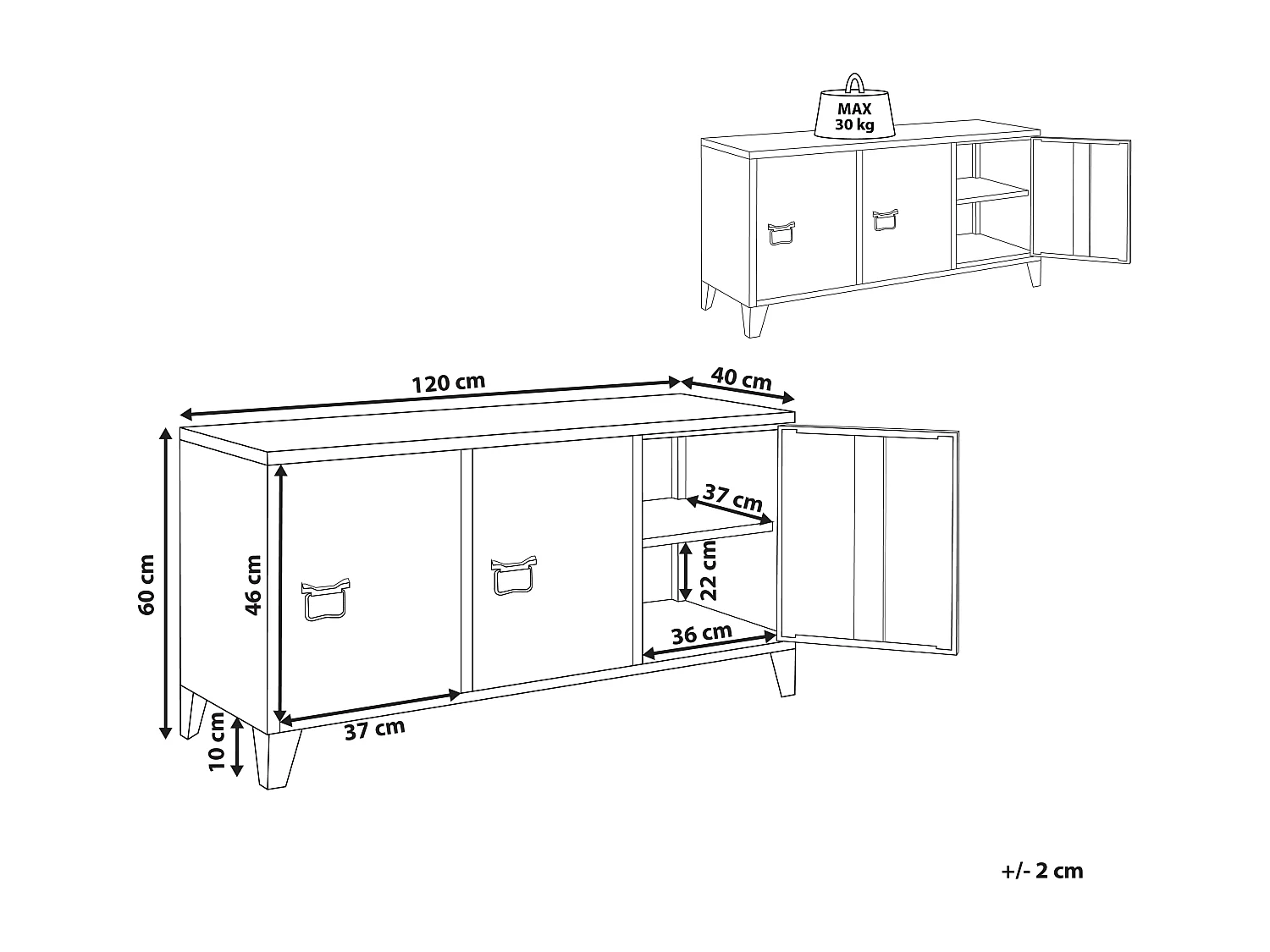 Arrumação de escritório CARDIFF Metal Vermelho escuro