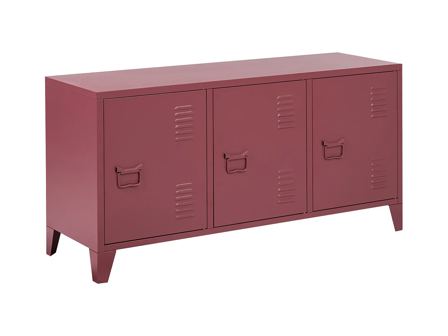 Meuble de rangement CARDIFF Métal Rouge foncé