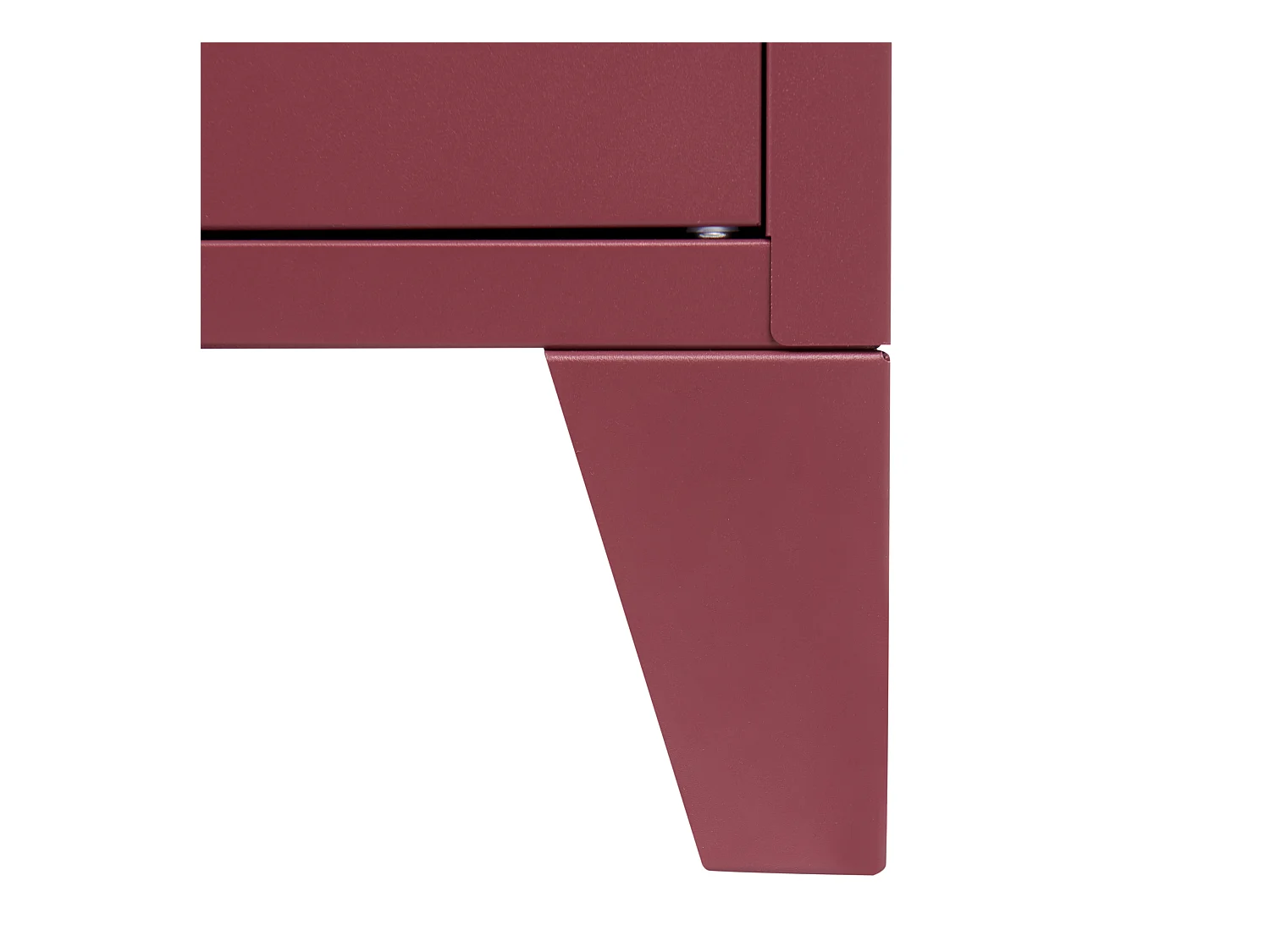 Sideboard in Dunkel Rot Stahl 3 Türen mit Griffen 2 Regalböden Cardiff