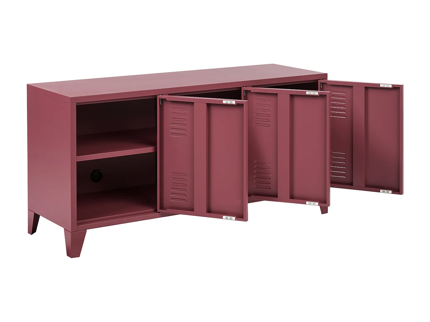 Szafka biurowa CARDIFF Metal Bordowy