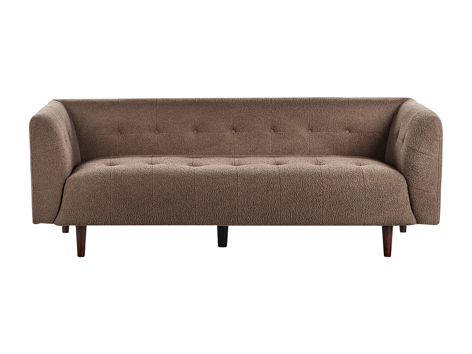 Sofa BYSKE Boucle Brązowy dla 3 osób