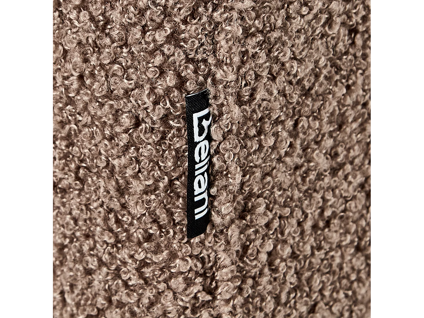 Sofá BYSKE Bouclé Castanho 3 lugares