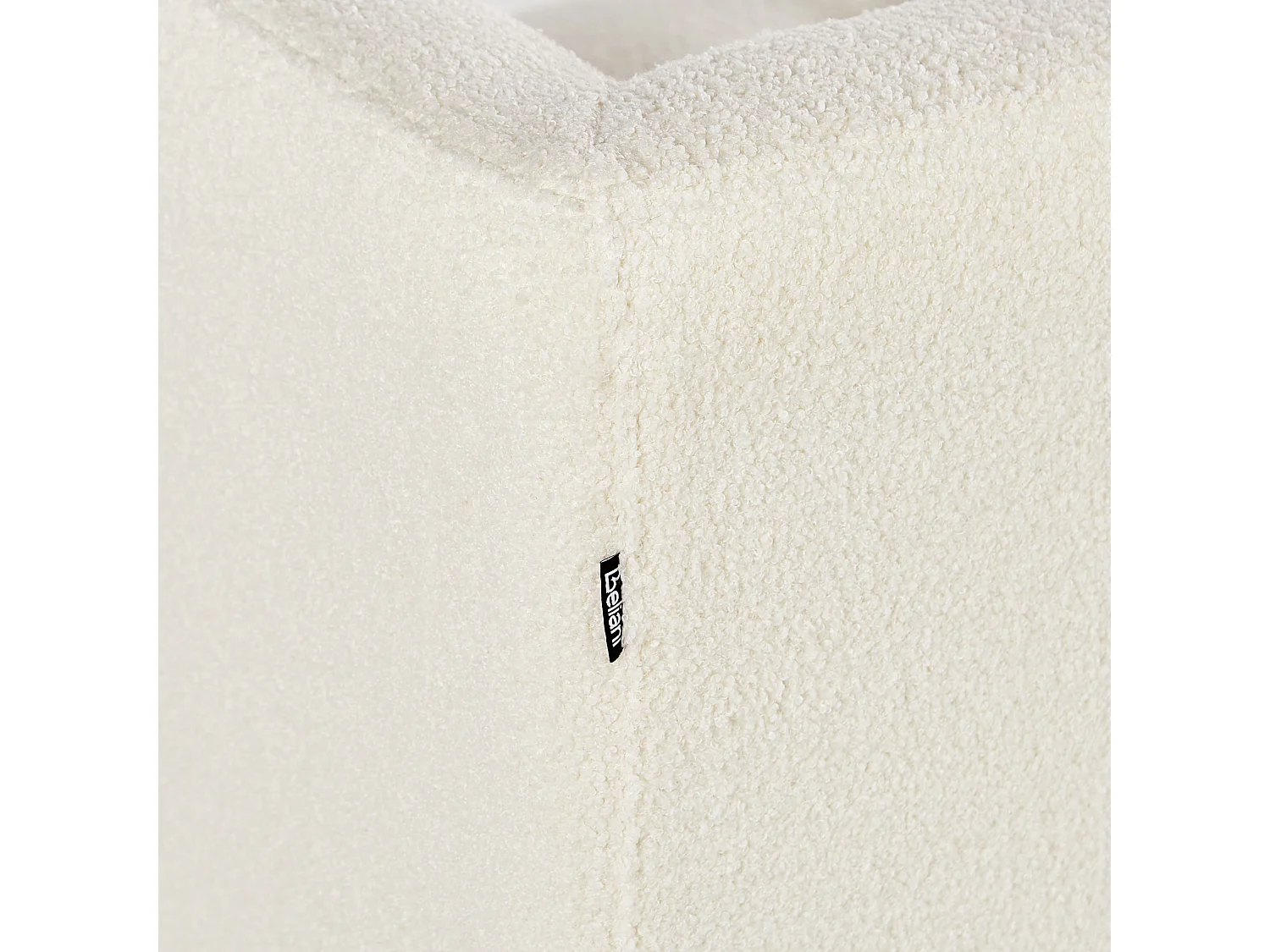 Canapé 3 places BYSKE Bouclé Blanc cassé