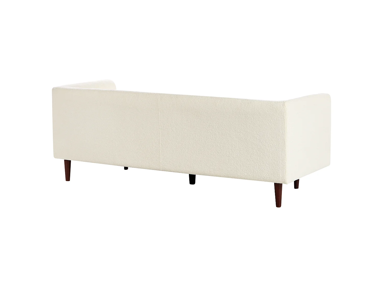 Sofa BYSKE Bouclé Cremeweiss 3-Sitzer
