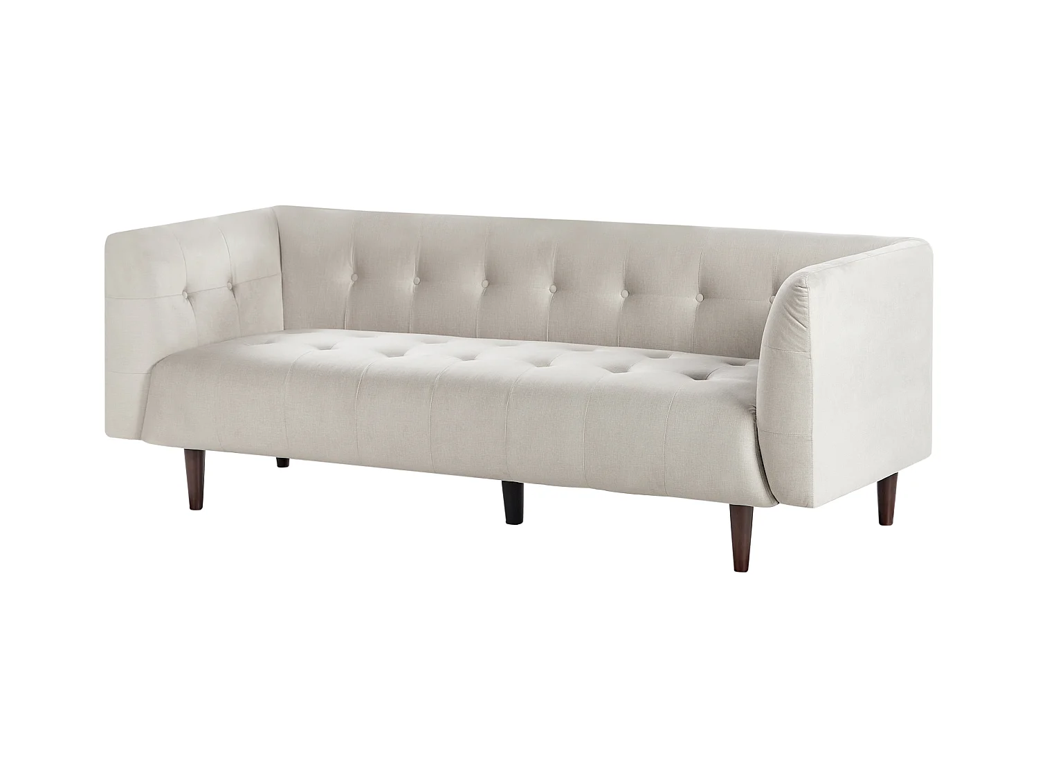 Divano BYSKE Tessuto Beige chiaro 3 posti