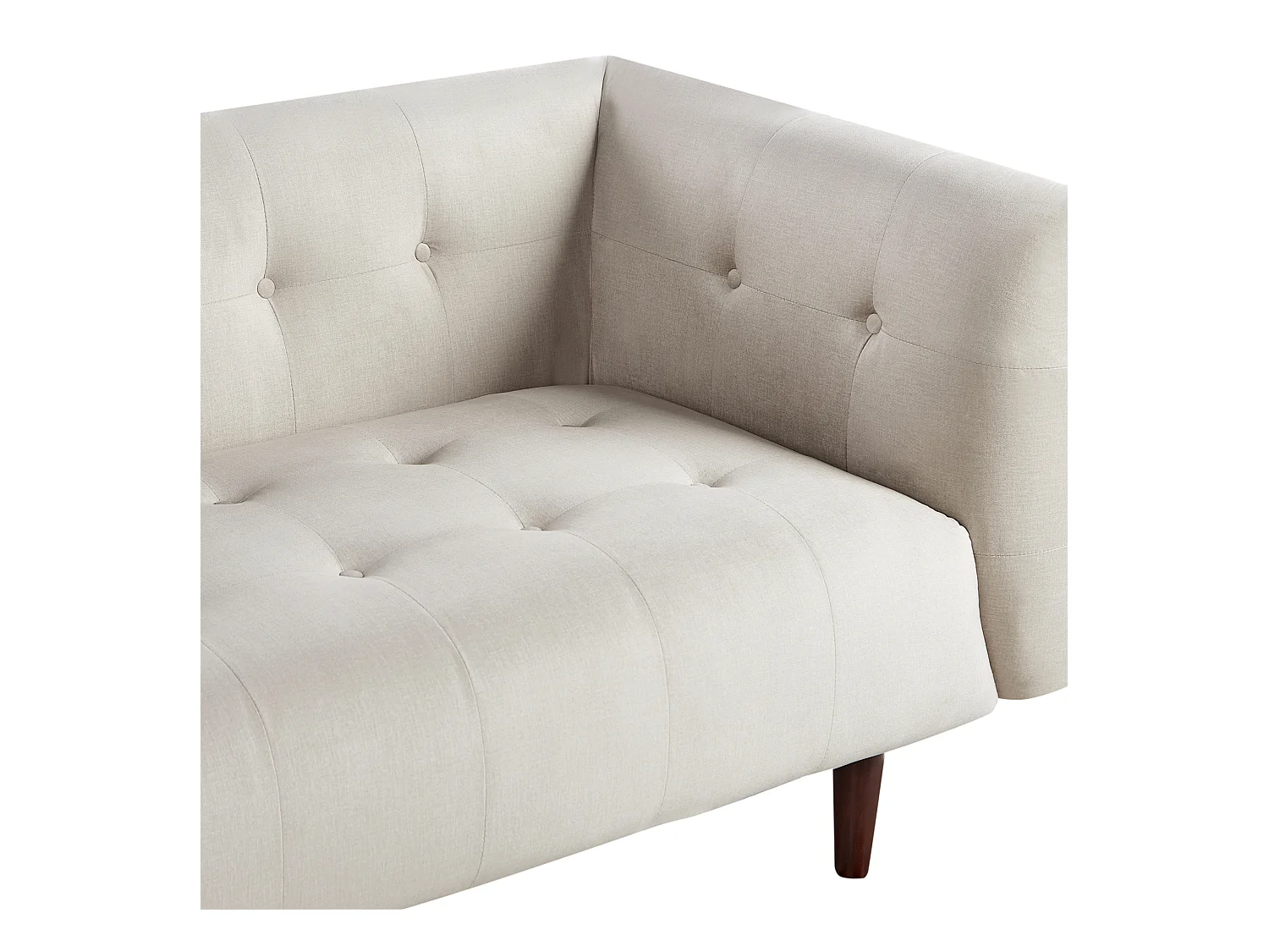Divano BYSKE Tessuto Beige chiaro 3 posti