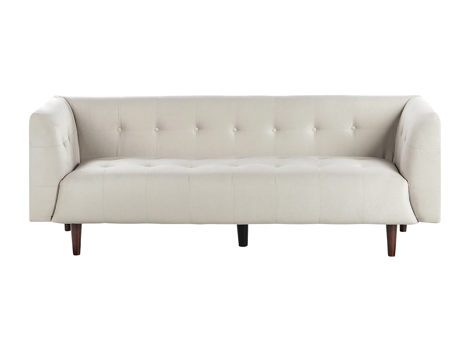 Sofa BYSKE Stoff Hellbeige 3-Sitzer