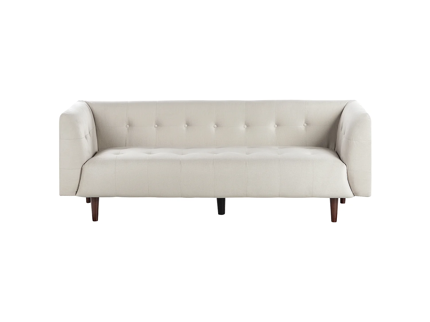 Sofa BYSKE Stoff Hellbeige 3-Sitzer