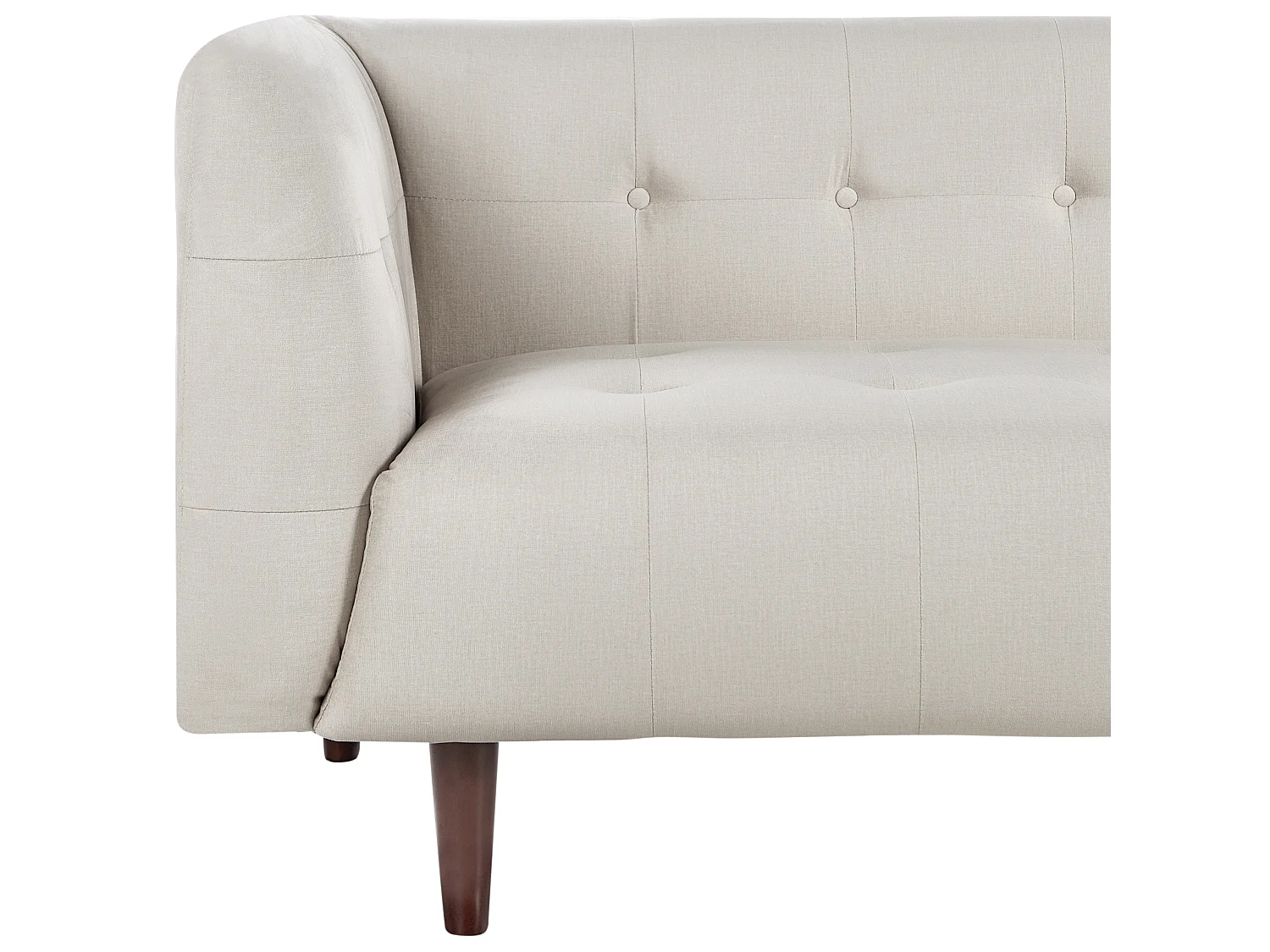 Sofa BYSKE Stoff Hellbeige 3-Sitzer
