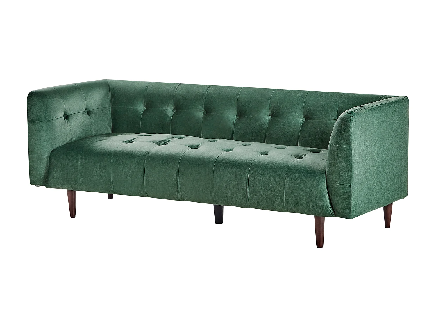 Sofá BYSKE Tecido Verde 3 lugares