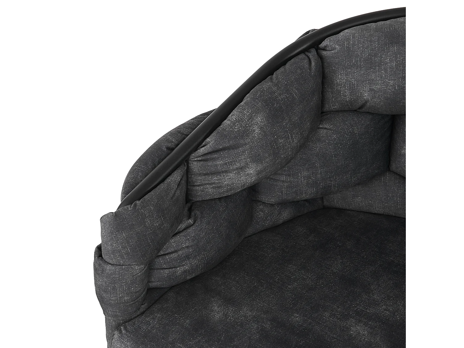 Lot de 6 chaises de salle à manger pivotantes - 61 x 59 x 77.5 cm - Velours et pieds en métal - Gris