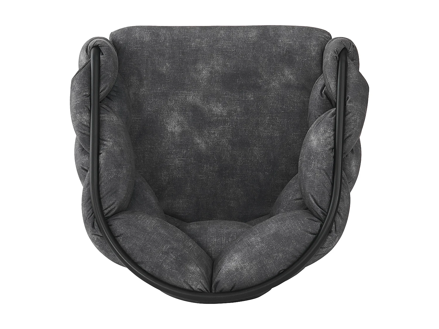 Juego de 6 sillas de comedor giratorias - 61 x 59 x 77,5 cm - Patas de terciopelo y metal - Gris