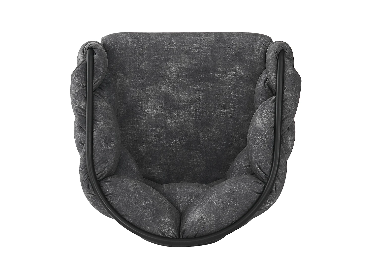 Lot de 4 chaises de salle à manger pivotantes - 61 x 59 x 77.5 cm - Velours et pieds en métal - Gris