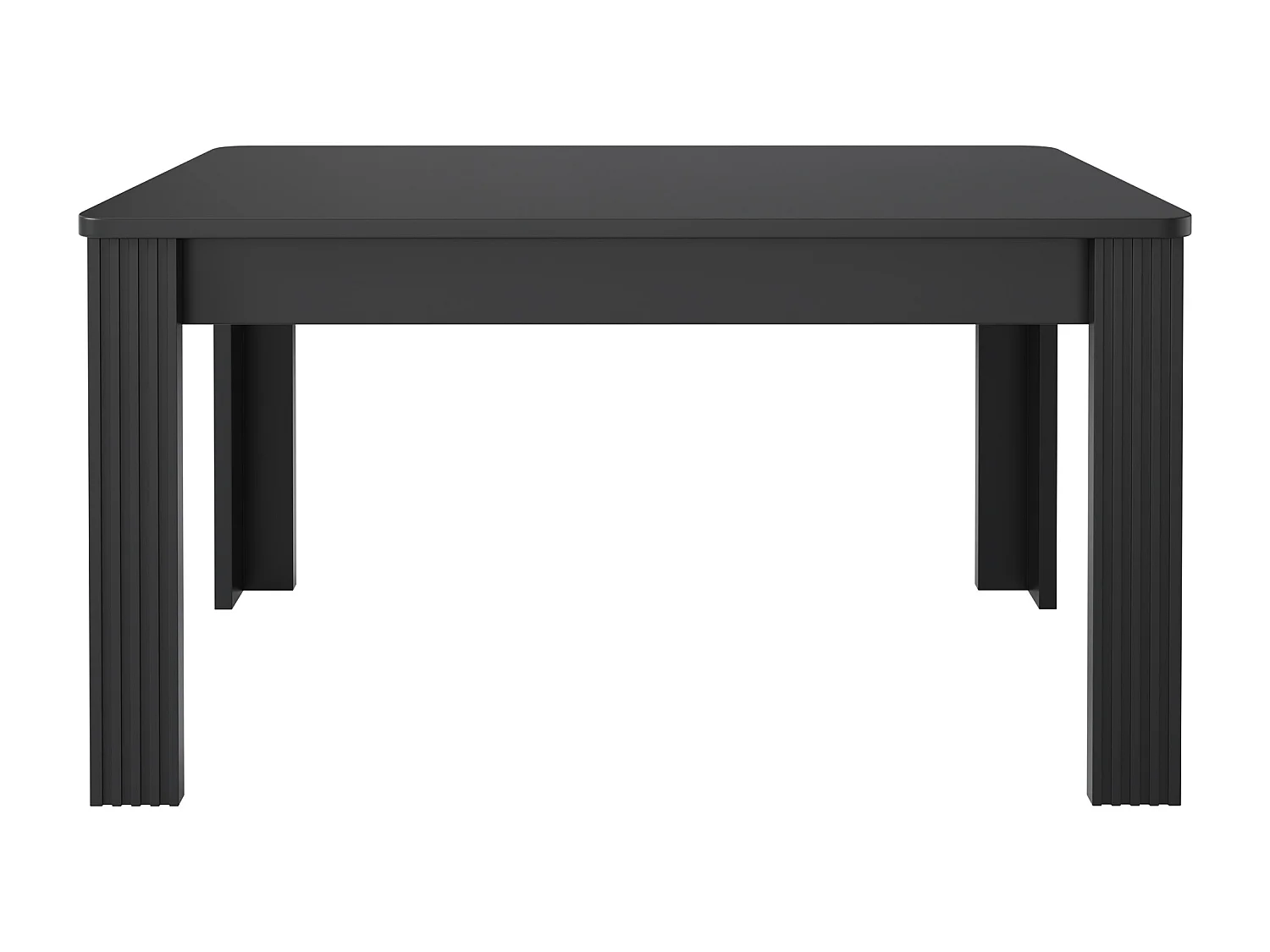 Stół jadalny dla 4-6 osób - 117 x 68 x 75 cm - drewno MDF - do kuchni i salonu - czarny