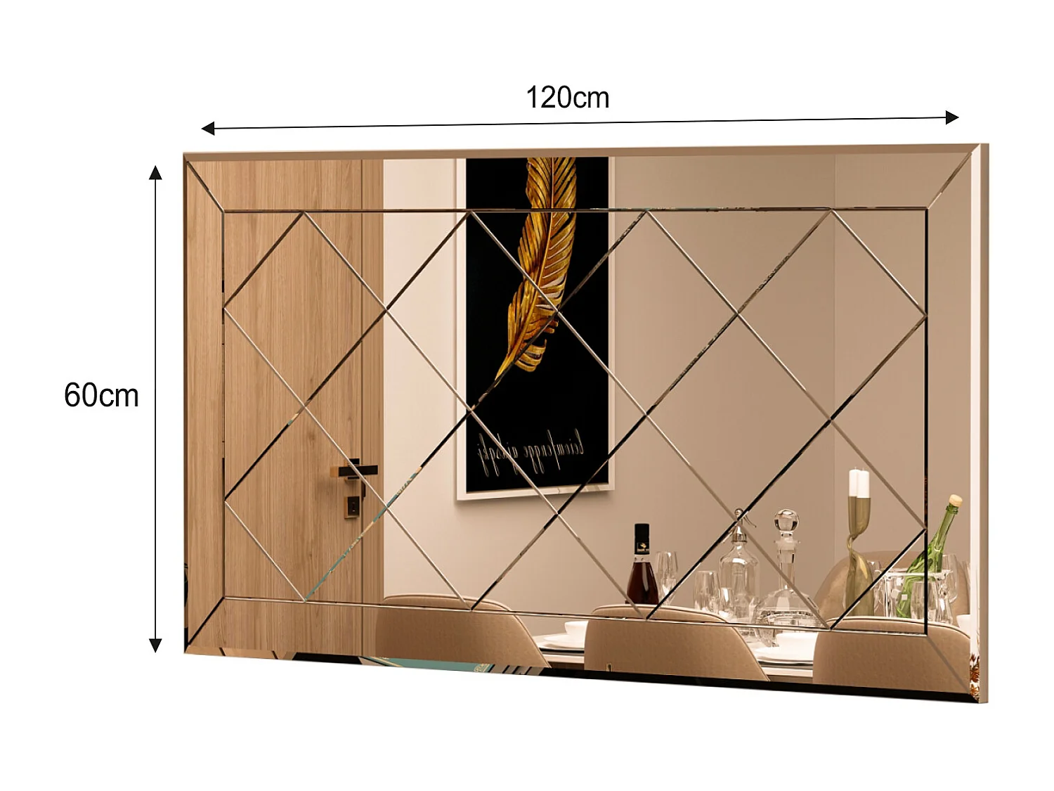 Spiegel Pauli Bronze 60x120cm