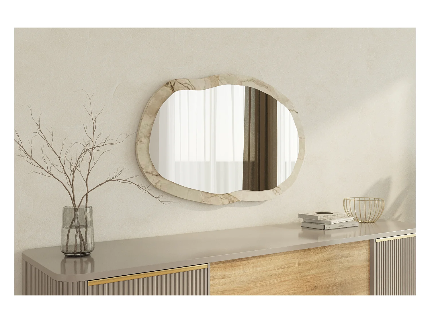 Spiegel Eleganza Granit 52x86cm