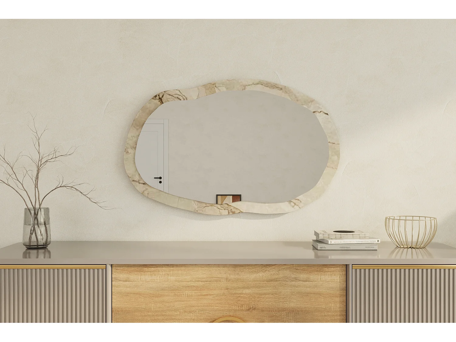 Spiegel Eleganza Granit 52x86cm