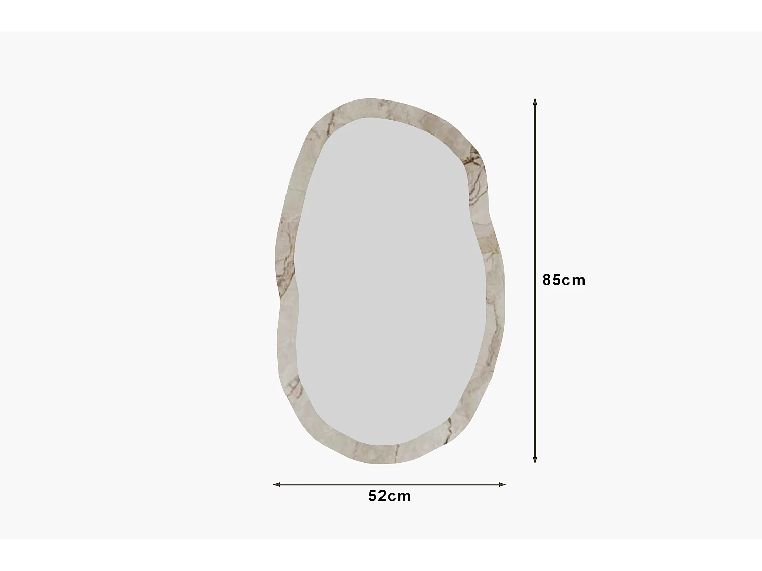 Spiegel Eleganza Granit 52x86cm