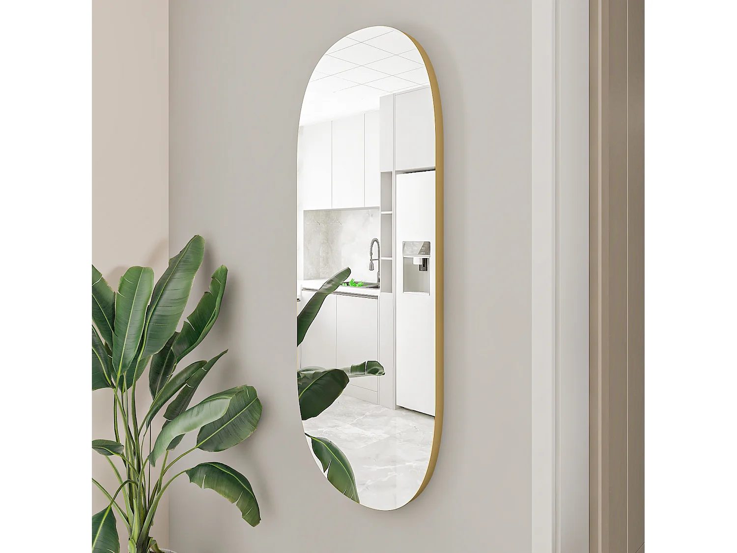 Spiegel Logi Oval 85x45cm