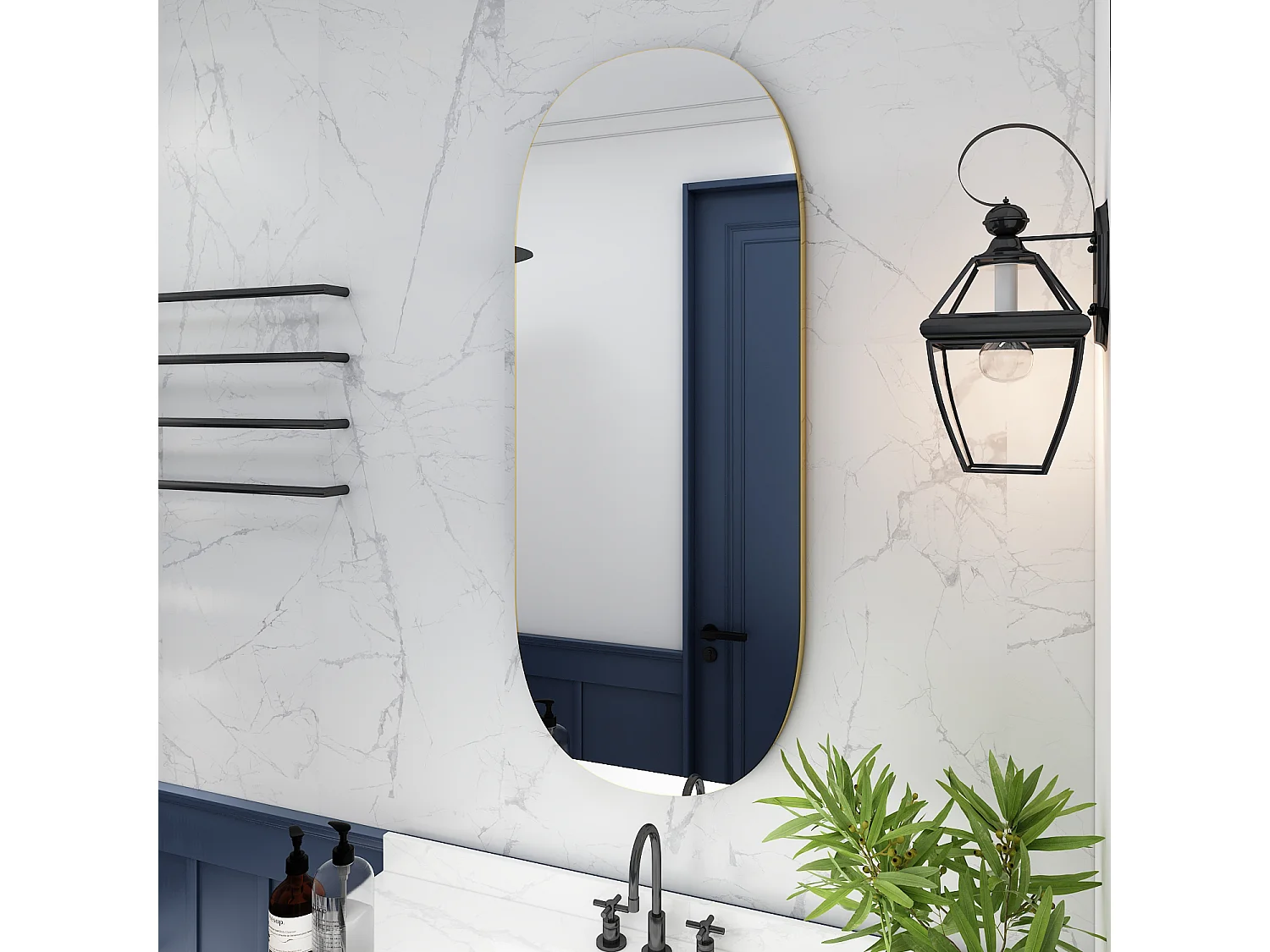 Spiegel Logi Oval 85x45cm