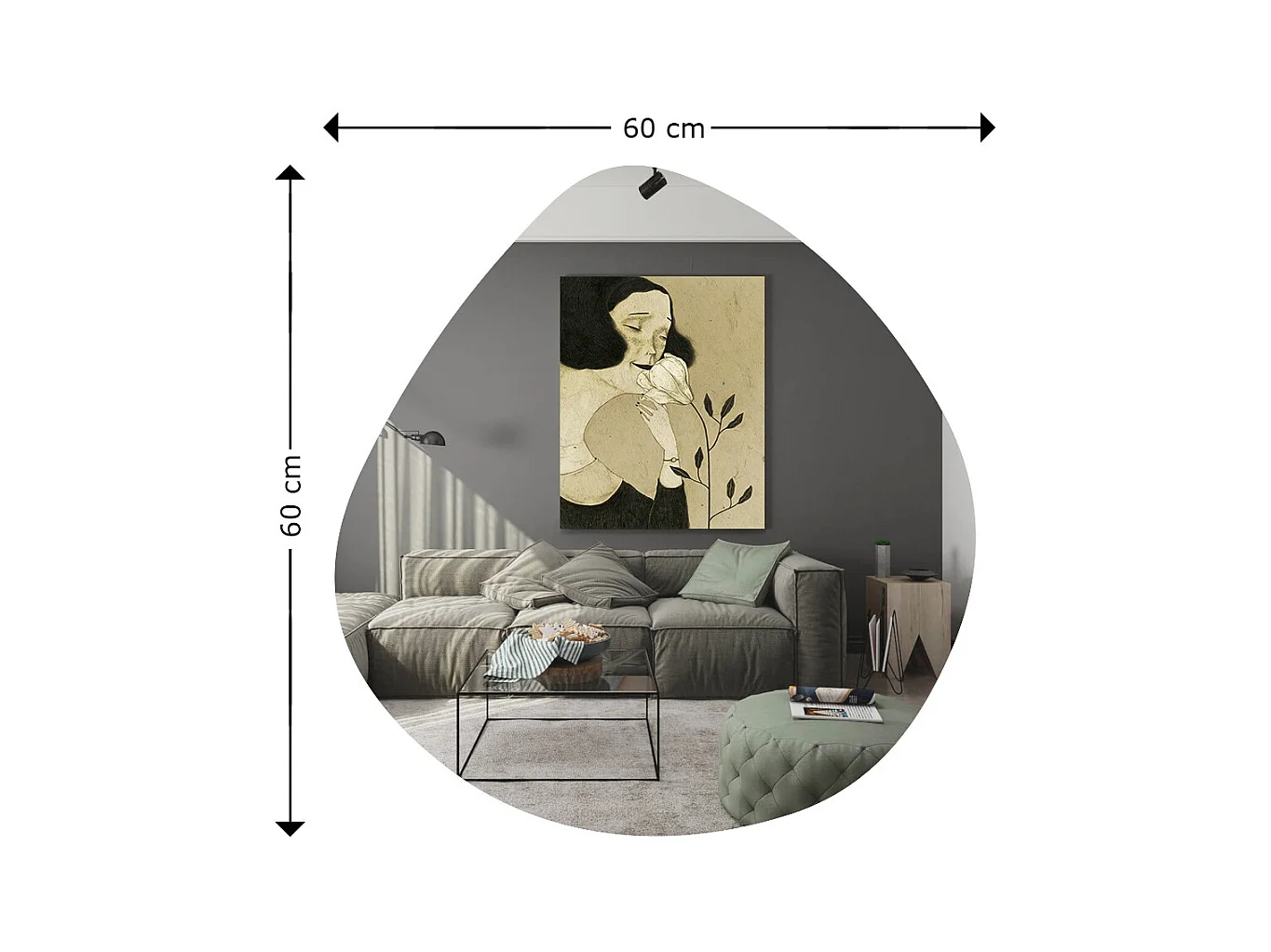 Spiegel Beso 60x60cm