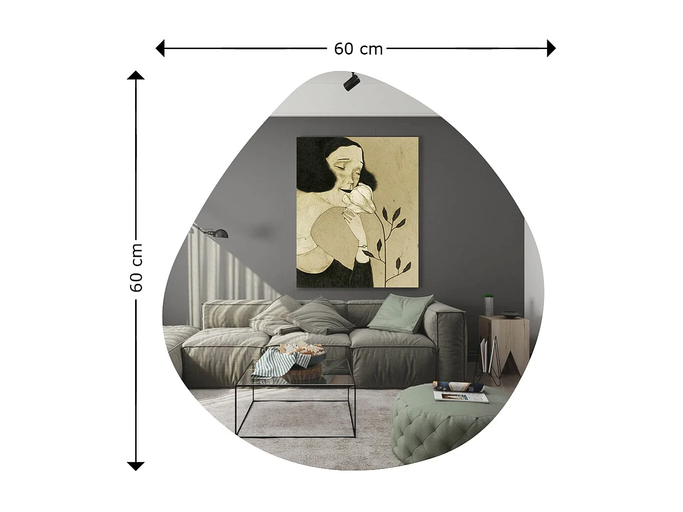 Spiegel Beso 60x60cm