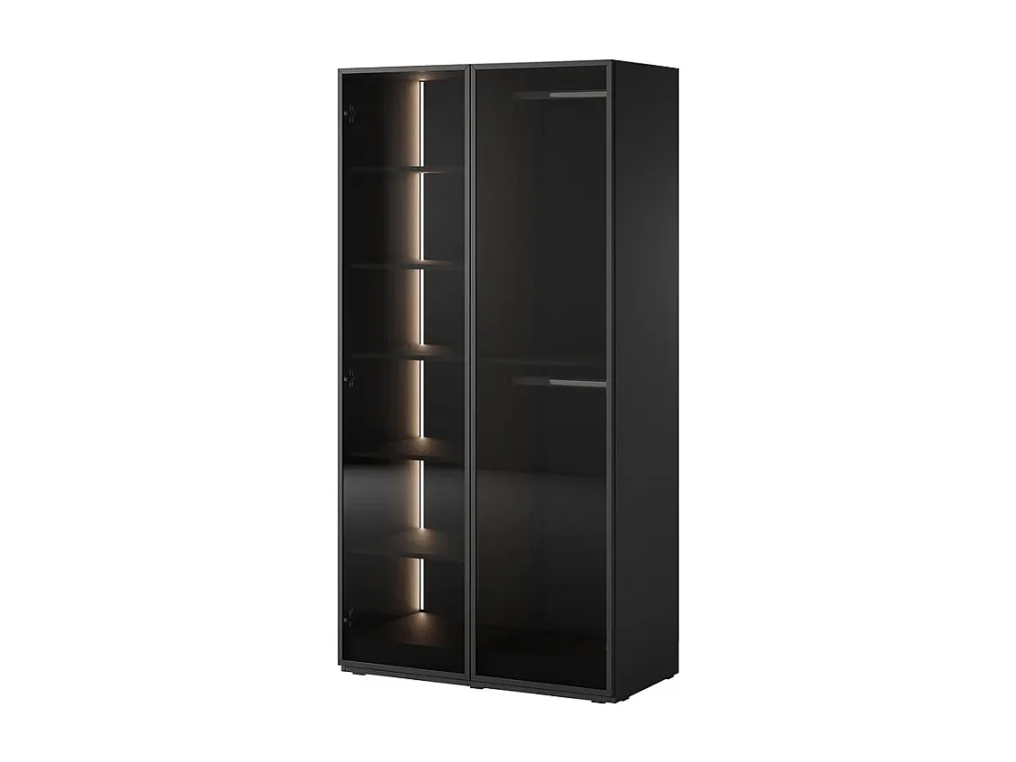Roupeiro AMBIHOME LOFT 03 - Preto, C104 x P51 x A200cm