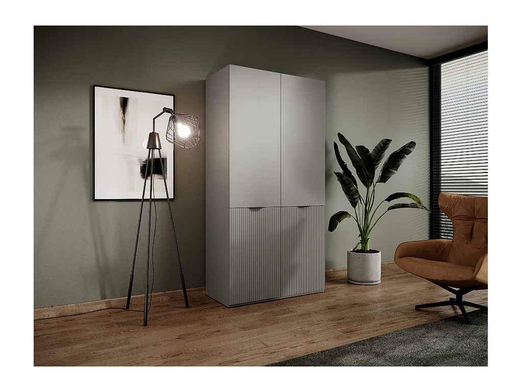 Roupeiro AMBIHOME LOFT 01 - Cinza, C101 x P51 x A200cm