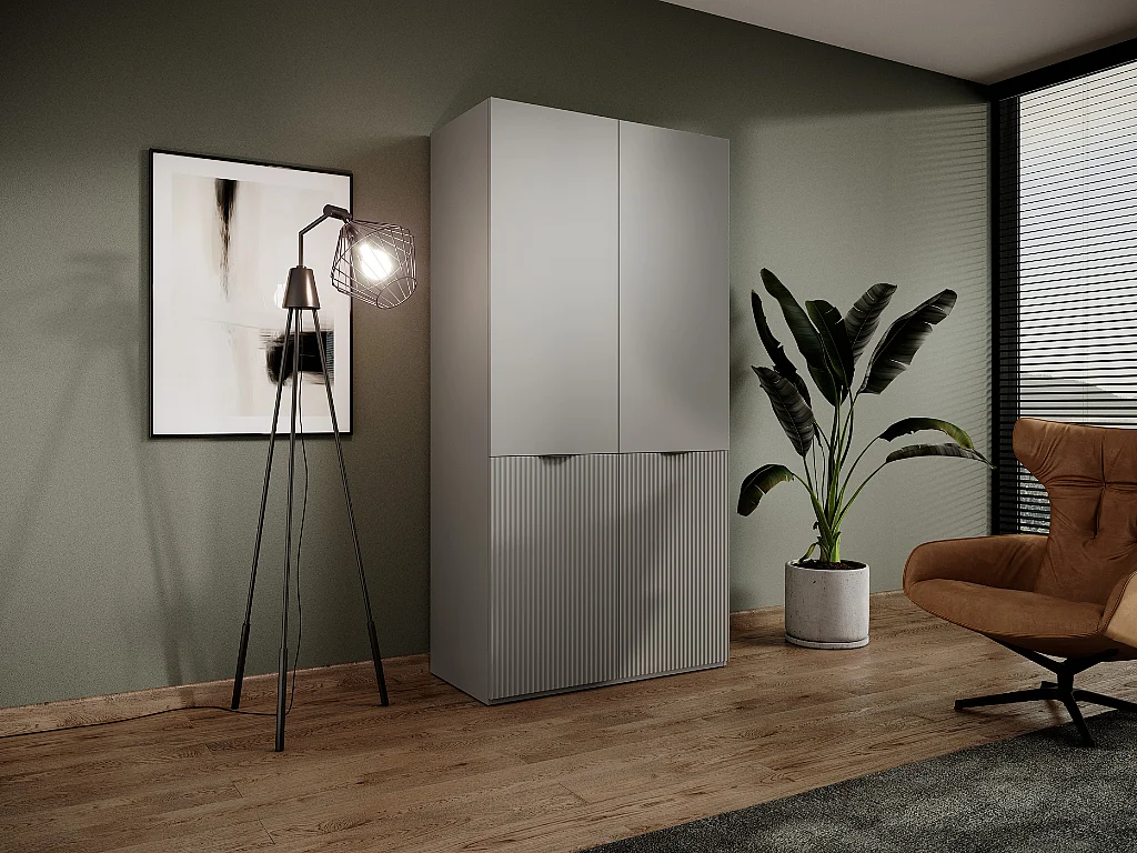 Roupeiro AMBIHOME LOFT 01 - Cinza, C101 x P51 x A200cm