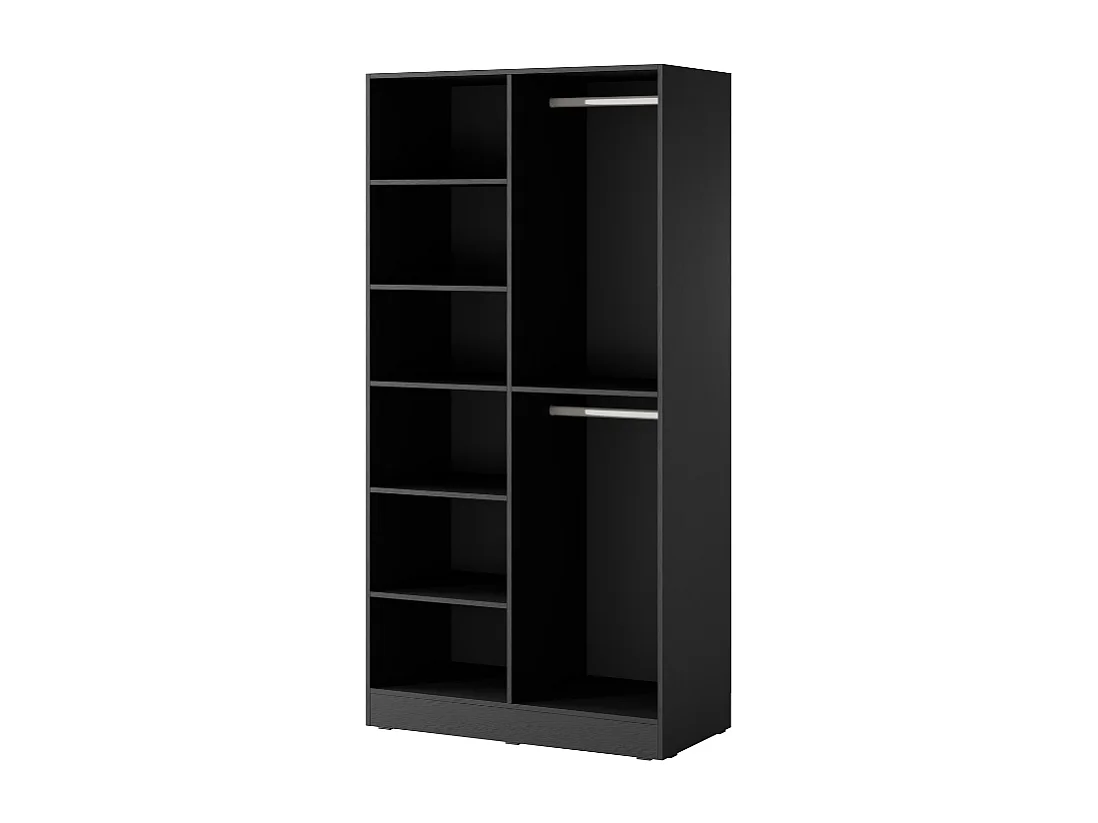 Roupeiro AMBIHOME LOFT 01 - Preto/Carvalho Wotan, C101 x P51 x A200cm