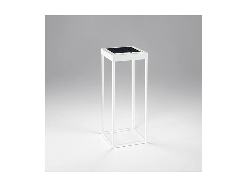 Lampe de table solaire et rechargeable CAGE de Perenz Blanc Mat H50cm