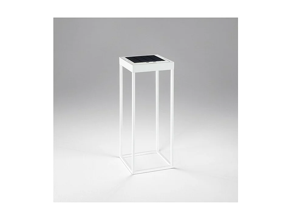 Lampe de table solaire et rechargeable CAGE de Perenz Blanc Mat H50cm