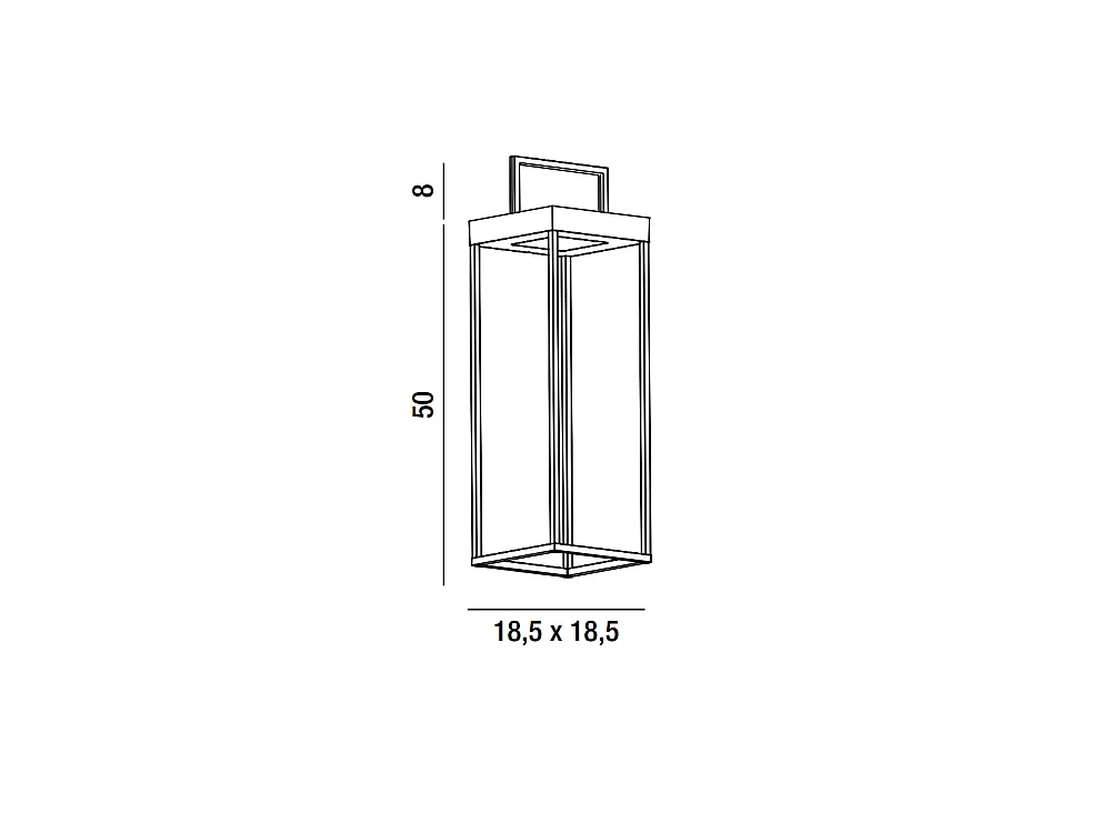 CAGE zonne- en oplaadbare tafellamp van Perenz Matt White H50cm