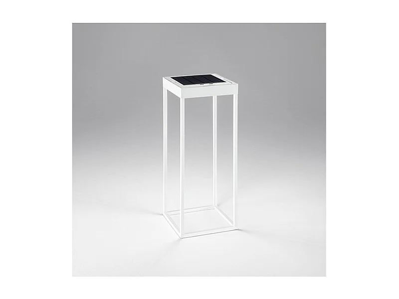 CAGE Solar- und wiederaufladbare Tischleuchte von Perenz Mattweiß H50cm