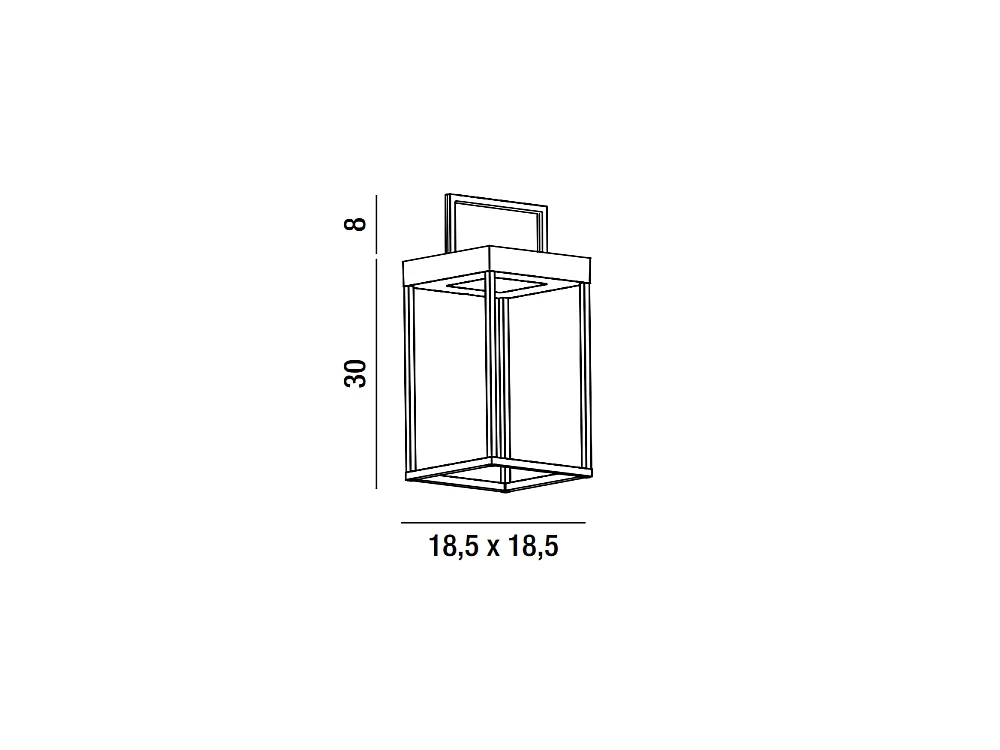 Lampe de table solaire et rechargeable CAGE de Perenz Blanc Mat H30cm
