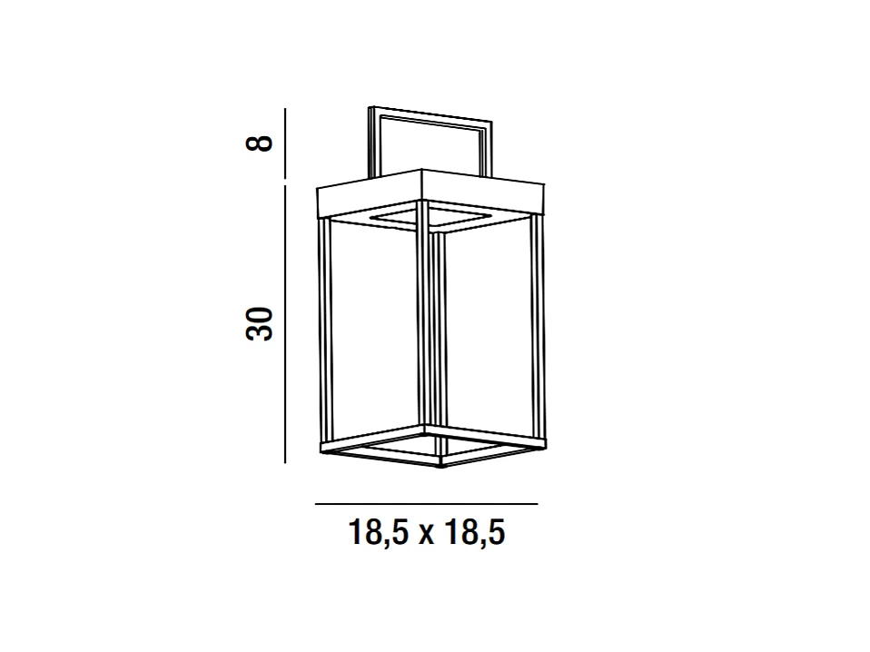Lampe de table solaire et rechargeable CAGE de Perenz Blanc Mat H30cm
