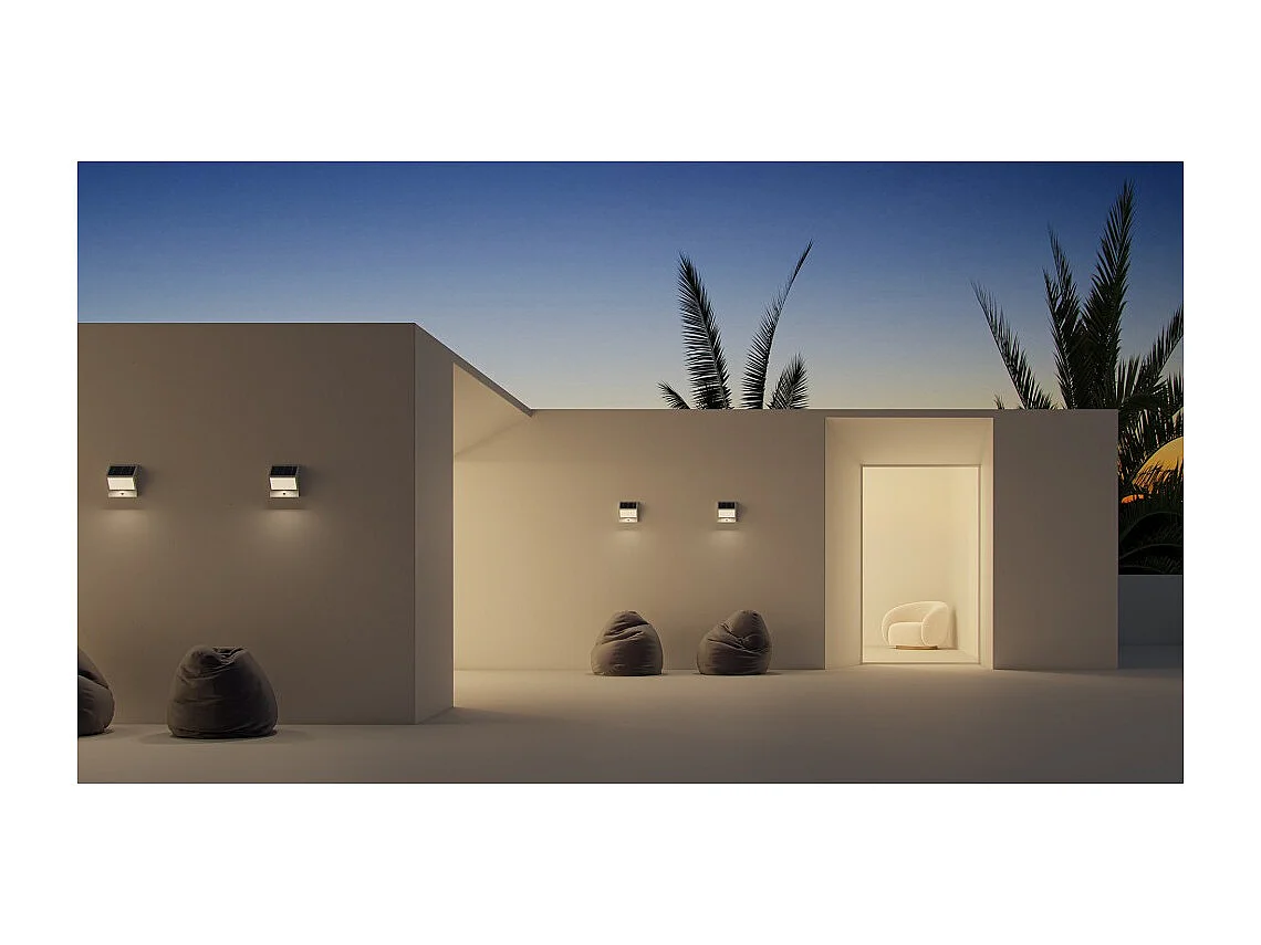 EGNA - Witte zonne-energiespot 4000K Beneito Faure buitenlamp