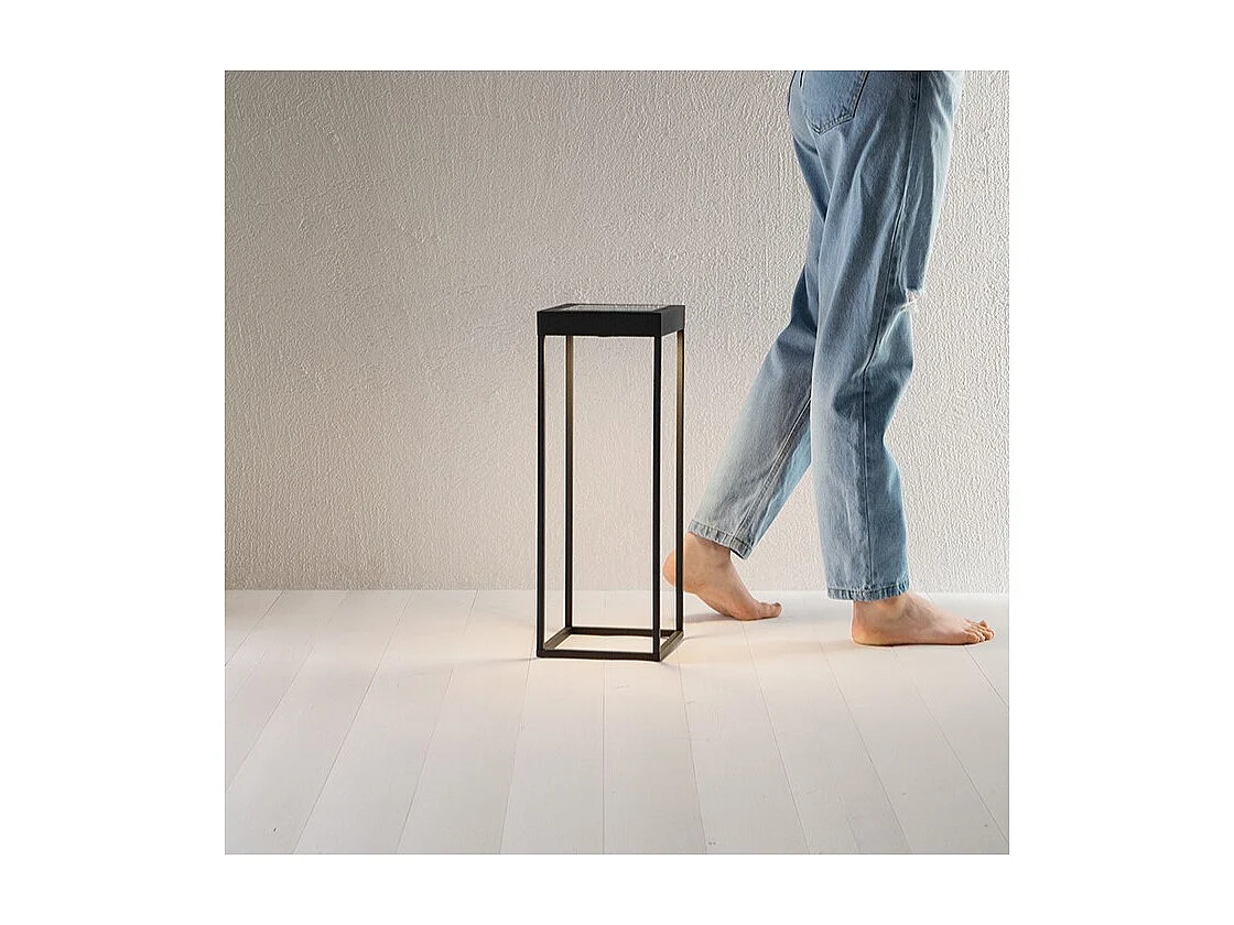 Lampe de table solaire et rechargeable CAGE de Perenz Gris Foncé H50cm