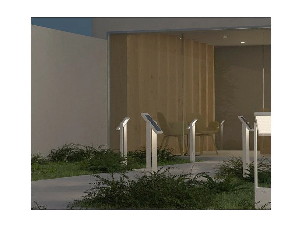 POPA - Witte zonne-energie spot 60 cm 4000K Beneito Faure tuinlamp