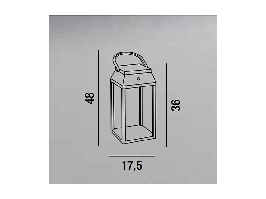 Solar- en oplaadbare binnen-/buitenlamp LANTERNA van Perenz Matt White