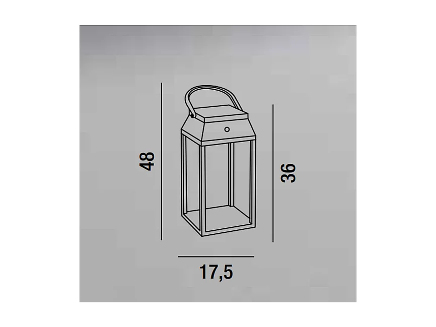 Solar- en oplaadbare binnen-/buitenlamp LANTERNA van Perenz Matt White