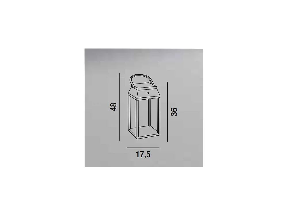 Lampe solaire et rechargeable intérieur/extérieur LANTERNA par Perenz Blanc Mat