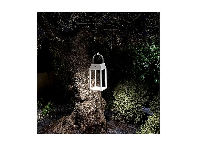 Solar- en oplaadbare binnen-/buitenlamp LANTERNA van Perenz Matt White