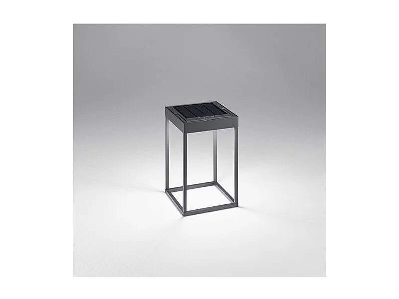 Solar- und wiederaufladbare Tischleuchte CAGE von Perenz Dunkelgrau H30cm